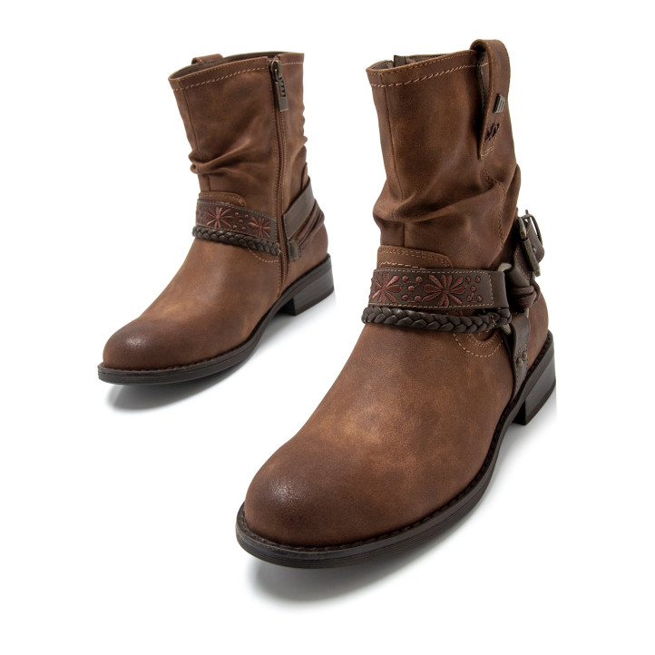 BOTINES DE MUJER MUSTANG PERSEA MARRON 59349 58343 - Querol online