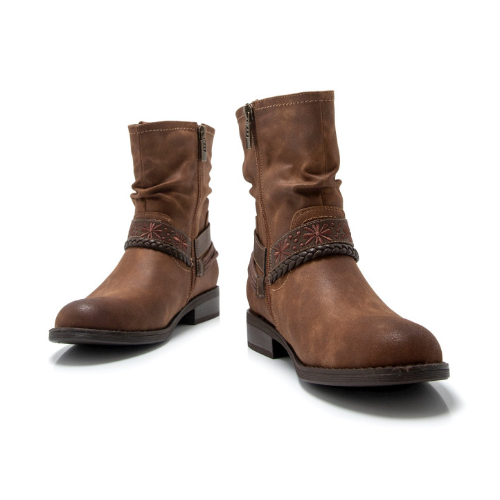 BOTINES DE MUJER MUSTANG PERSEA MARRON 59349 58343 - Querol online