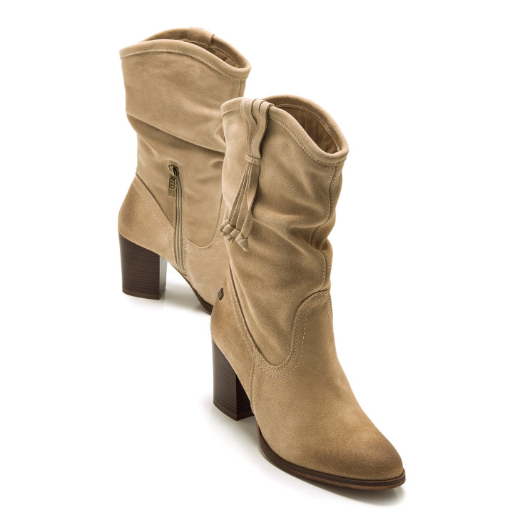 BOTINES DE MUJER MUSTANG JOLIE BEIGE 59854 59463 - Querol online