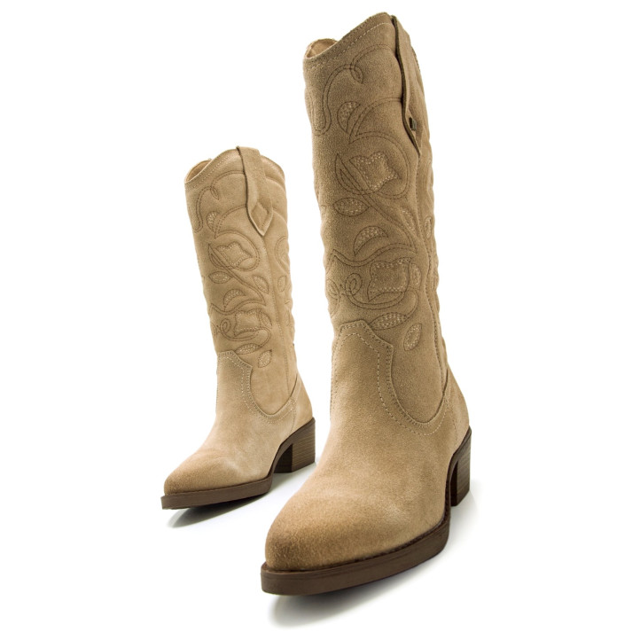 BOTAS DE MUJER MUSTANG TEO BEIGE 59664 59468 - Querol online