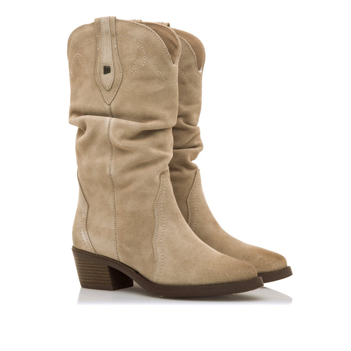 BOTAS DE MUJER MUSTANG TEO BEIGE 53894 59458 - Querol online