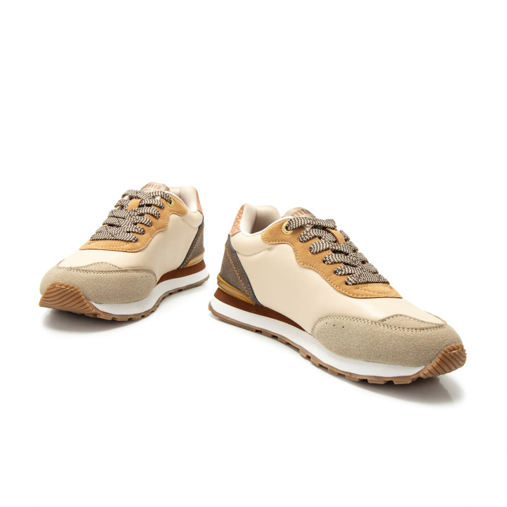 DEPORTIVAS DE MUJER MUSTANG JOGGO BEIGE 60439 58131 - Querol online