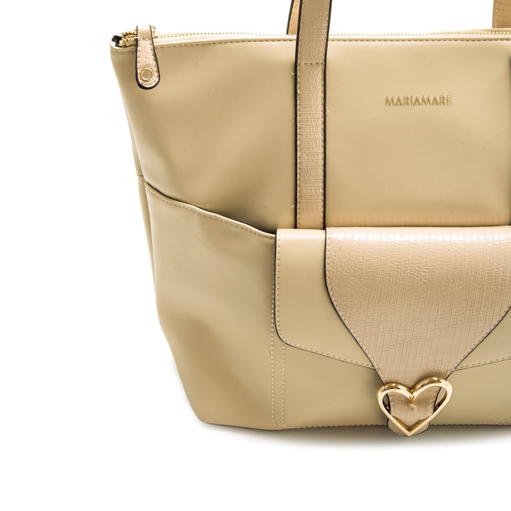 BOLSOS DE MUJER MARIAMARE HAGAN BEIGE HAGAN 58088 - Querol online