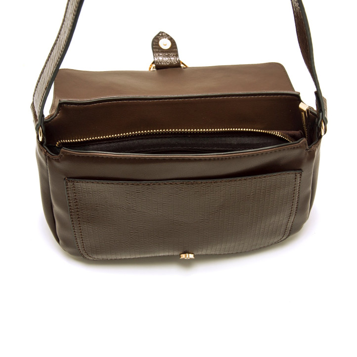 BOLSOS DE MUJER MARIAMARE HALSEY MARRON HALSEY 58086 - Querol online