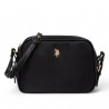 Bolso U.S. POLO ASSN. negro estilo badolera con bolsillo trasero
