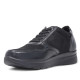 Zapatillas urban Amarpies negros con cremallera lateral y brillantes - Querol online