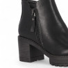 Botins de taló Chika 10 Pilar negres amb doble cremallera lateral