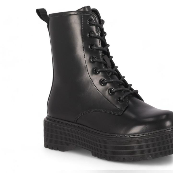 Botins plataforma Chika 10 Orlando estil militar amb cordons i cremallera - Querol online