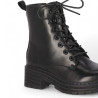 Botins de taló Chika 10 Dallas negres acordonats i amb cremallera
