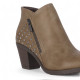 Botines tacón Chika 10 Kurazo taupe estilo cowboy con tachuelas - Querol online