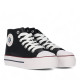 Zapatillas lona Chika 10 City Up negras de piel vegana - Querol online