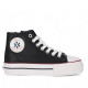 Zapatillas lona Chika 10 City Up negras de piel vegana - Querol online