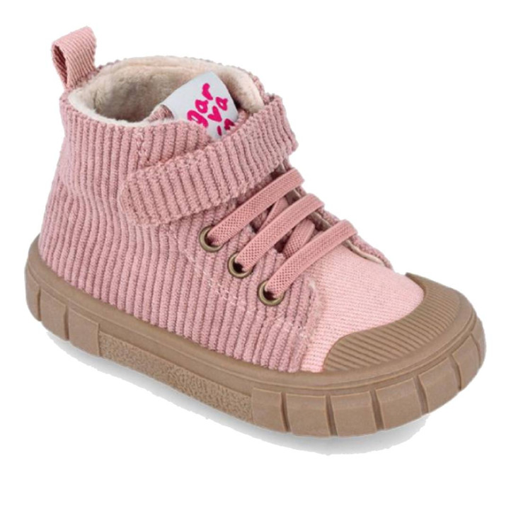 Botines Garvalin 241321 de pana rosa con suela caramelo - Querol online