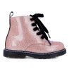 Botines Garvalin 241341 estilo militar de glitter rosa
