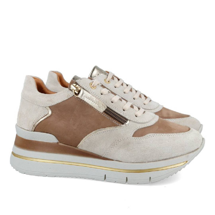 ZAPATILLAS BEIGE MUJER W&F NIMEGA SS24-11 B4 WALK AND FLY - Querol online