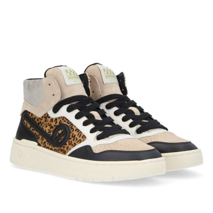 Sabatilles altes No Name kelly mid w leopard/nude/black - Querol online