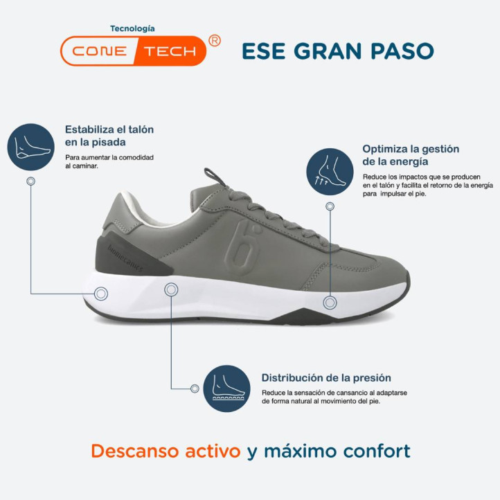 ZAPATILLAS DEPORTIVA BIOMECANICS DE HOMBRE GRIS 24200A - Querol online