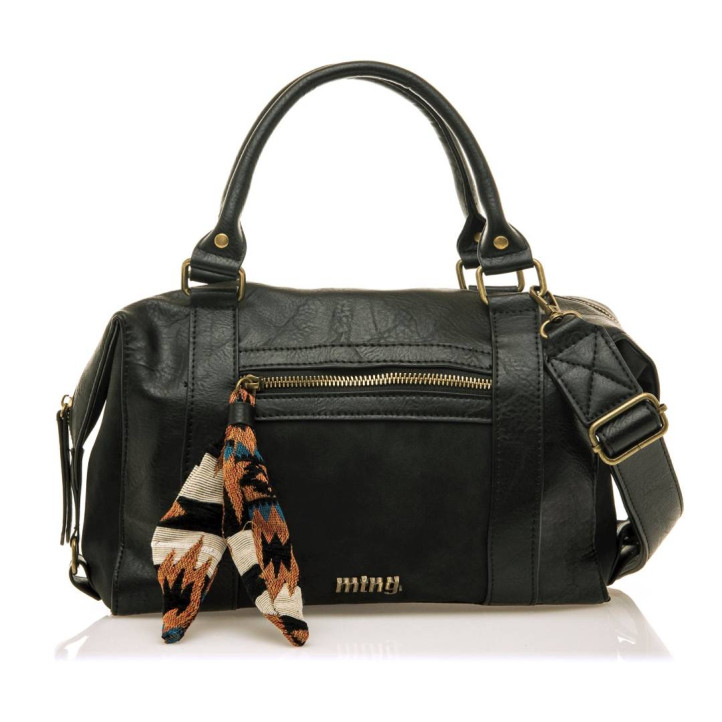 Bolso Mustang cally negro con tirador estilo boho - Querol online