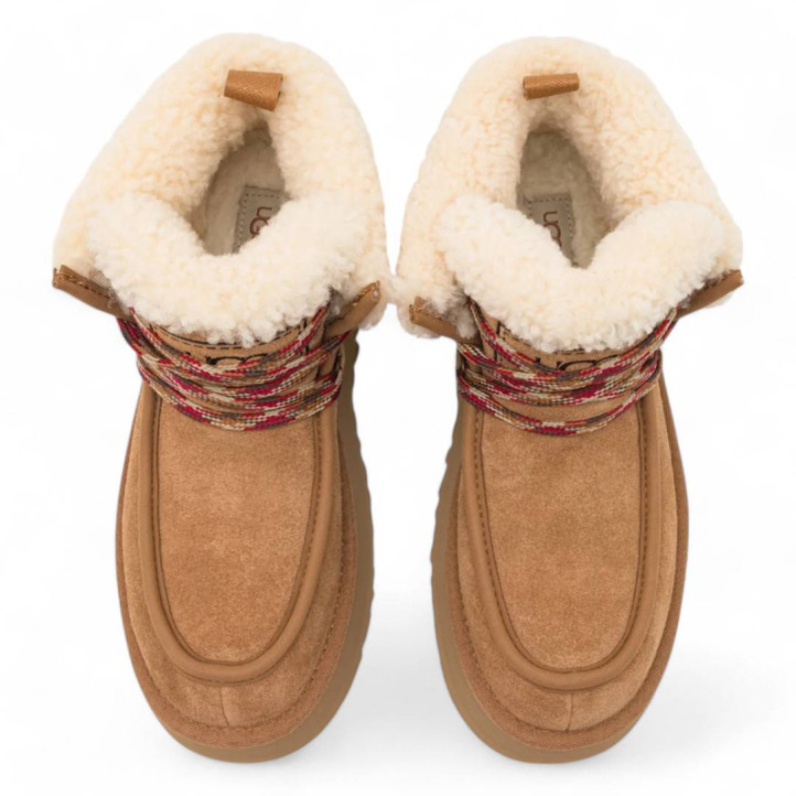 Botines plataforma UGG Funkarra Cabin Cuff color chestnut - Querol online