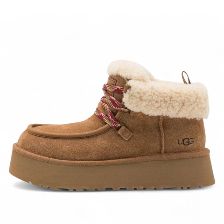 Botines plataforma UGG Funkarra Cabin Cuff color chestnut - Querol online