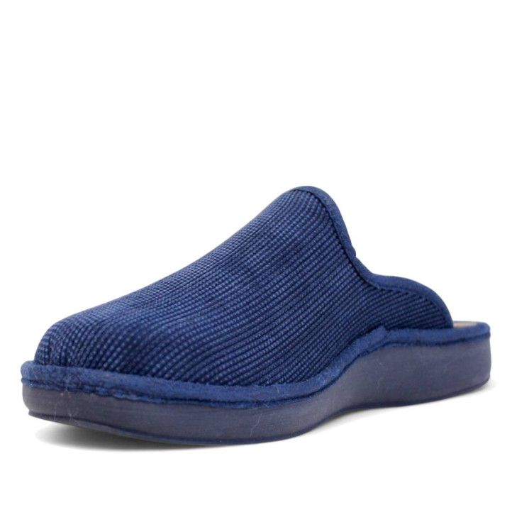 Zapatillas casa Salvi azules con ribete de terciopelo - Querol online