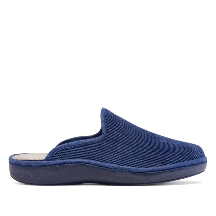 Zapatillas casa Salvi azules con ribete de terciopelo - Querol online