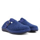 Zapatillas casa Salvi azules con hebilla lateral y borreguito interior - Querol online