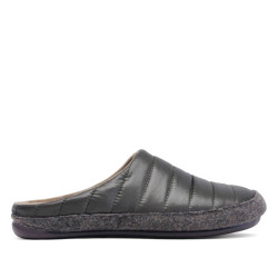 Zapatillas casa Querol verde oscuro con efecto acolchado