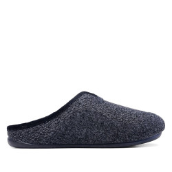 Zapatillas casa Querol azul marino efecto tejido
