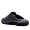 Zapatillas casa Salvi grises de felpa con hebilla