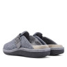 Zapatillas casa Salvi grises de felpa con hebilla