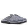 Zapatillas casa Salvi grises de felpa con hebilla