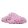 Zapatillas casa Querol rosas de pelito y ribete de punto
