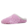 Zapatillas casa Querol rosas de pelito y ribete de punto
