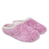 Zapatillas casa Querol rosas de pelito y ribete de punto