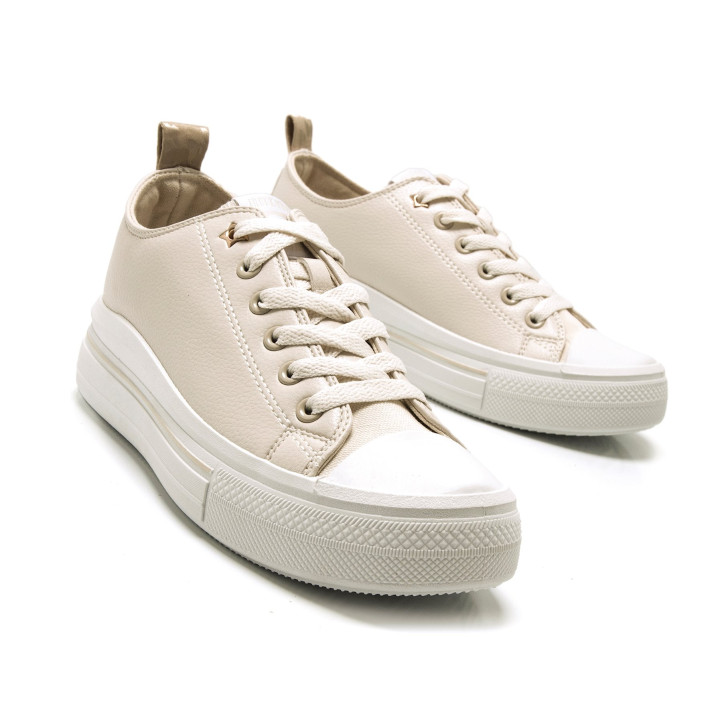 DEPORTIVAS DE MUJER MUSTANG BIGGER-Z BEIGE 60841 59724 - Querol online