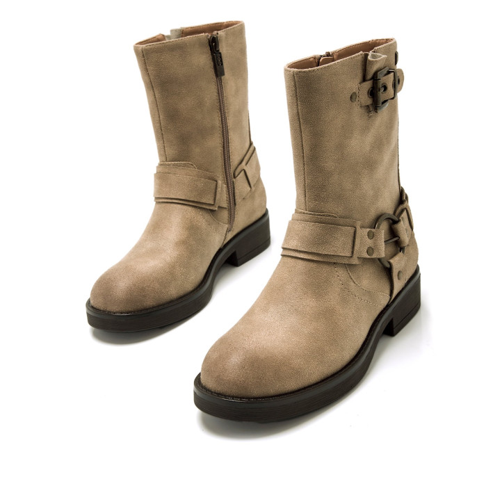 BOTINES DE MUJER MUSTANG BRUNA BEIGE 59833 59619 - Querol online