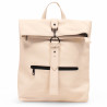 Mochila marfil con cierre con mosquetón