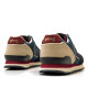 Zapatillas deportivas Mustang joggo classic azules con detalles beige y burdeos - Querol online