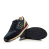 Zapatillas deportivas Mustang joggo classic azules con detalles beige y burdeos