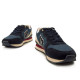 Zapatillas deportivas Mustang joggo classic azules con detalles beige y burdeos - Querol online