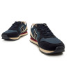 Zapatillas deportivas Mustang joggo classic azules con detalles beige y burdeos