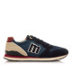 Zapatillas deportivas Mustang joggo classic azules con detalles beige y burdeos - Querol online