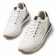 Zapatillas deportivas Mustang porland classic blancas con borde superior azul - Querol online