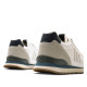 Zapatillas deportivas Mustang porland classic blancas con borde superior azul - Querol online