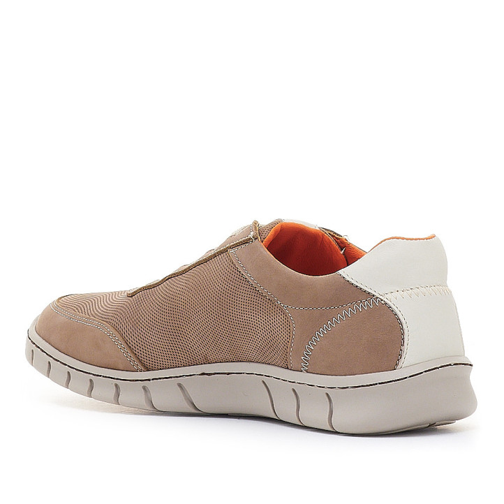 Sabates sport Baerchi taupe amb cordons elàstics - Querol online