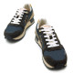 Zapatillas deportivas Mustang joggo classic negras y azul marino con tonos beige - Querol online