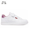 Zapatillas deporte Levi's avenue blancas con detalles rosas