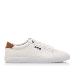 Zapatos sport Mustang 84732 aria blanca con cuello marrón - Querol online
