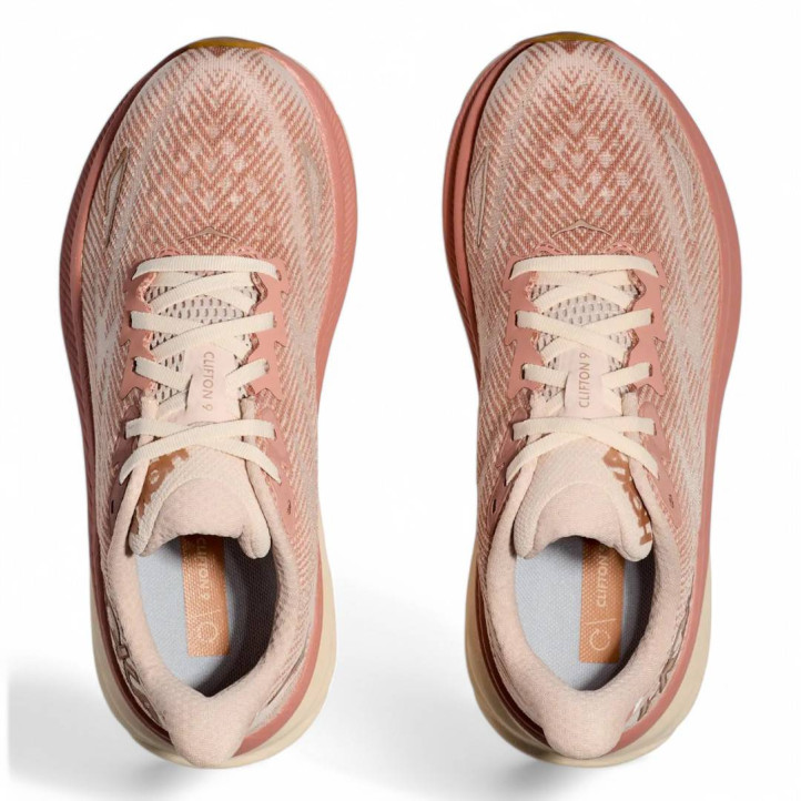 Zapatillas deportivas Hoka clifton 9 sandstone con cream - Querol online